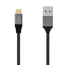 Aisens Cable USB 3.1 Gen2 Aluminio 10Gbps 3A USB-C a USB-A 2m Gris